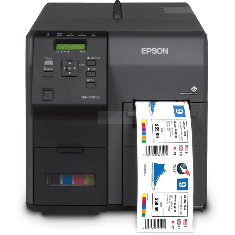 Epson ColorWorks TM-C7500G inkjet colour label printer for printing color labels