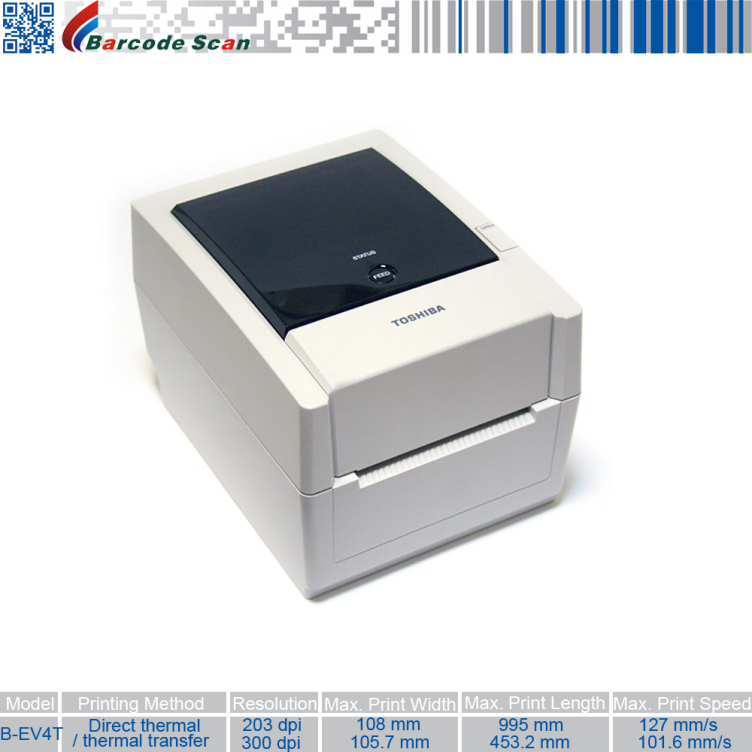 Toshi ba TEC B-EV4D B-EV4T series desktop direct thermal label printer