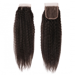 4x4 Lace Closure Kinky Straight Free Part Lace Top Closures