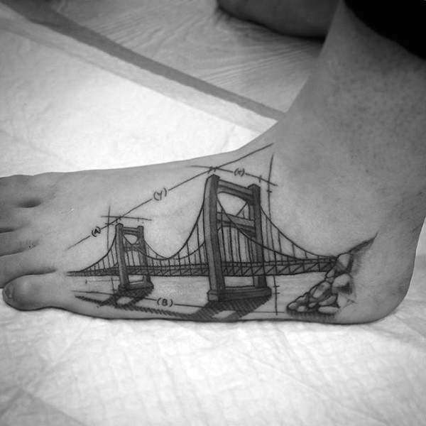 architecture-mens-bridge-foot-tattoos