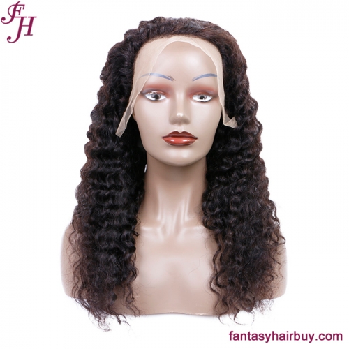 FH 13x4 Transparent Lace Frontal Loose Deep Wave Human Hair Wig