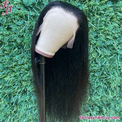FH 13x4 Transparent Lace Frontal Straight Brazilian Human Hair Wig
