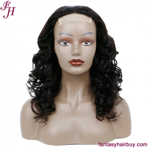 FH 4x4 Transparent Lace Closure Loose Wave Brazilian Virgin Human Hair Lace Wig