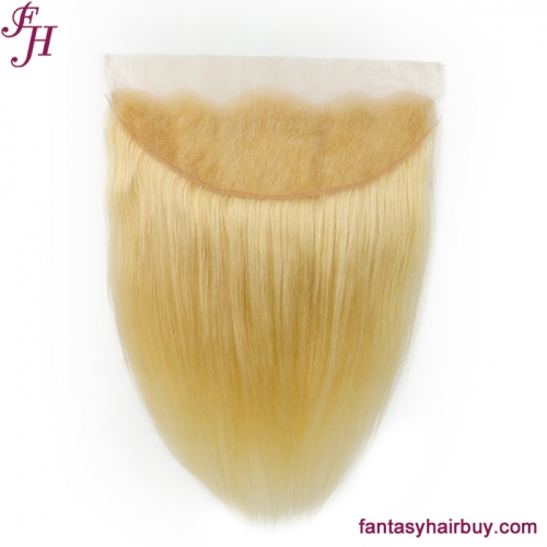 FH 613 Blonde smooth straight Lace Front 13×4 Transparent Lace Frontal