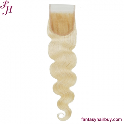 613 Blonde Hair 4x4 Lace Closure Body Wave
