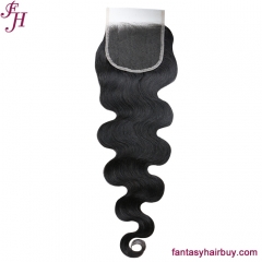thin lace HD lace 4x4 Virgin body wave Hair Vendors Human Hair Extension Brazilian Lace Closure 1-3days to prepare