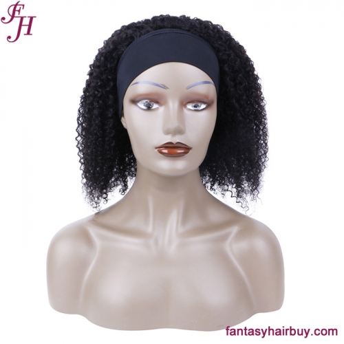 Peruvian Fast Shipping Human Hair Wig Cuticle Aligned Hair Online Hair Wig Kinky Curly Headband Wig
