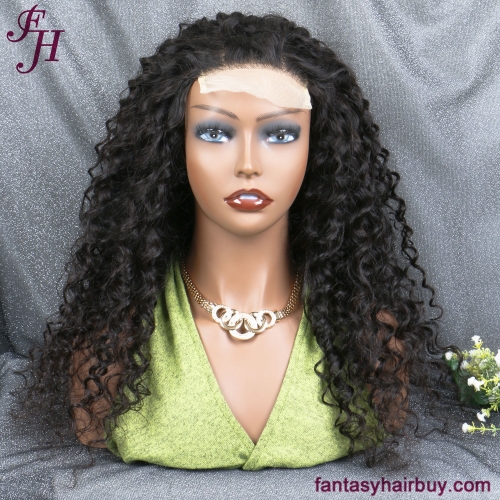 FH 4x4 Transparent Lace Closure Deep Wave Brazilian Virgin Human Hair Lace Wig