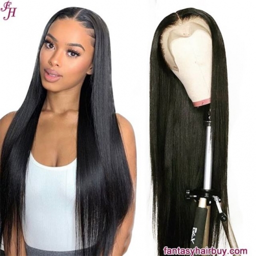 FH 100%real human hair natural looking 13×4 transparent lace wig