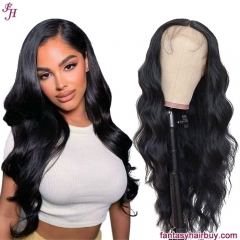 FH brazilian human hair body wave 13×4 transparent lace wig