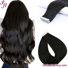 FH factory price natural black hair extensions tape in