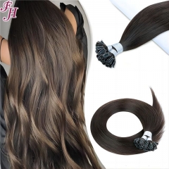 FH pre bonded u tip human hair extensions