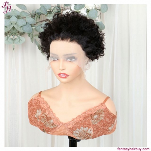 FH wholesale hair vendor machine made short pixie cut hair wig