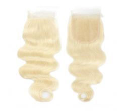 FH Brazilian Human Hair Transparent Lace Body Wave 4×4  Lace Closure 613