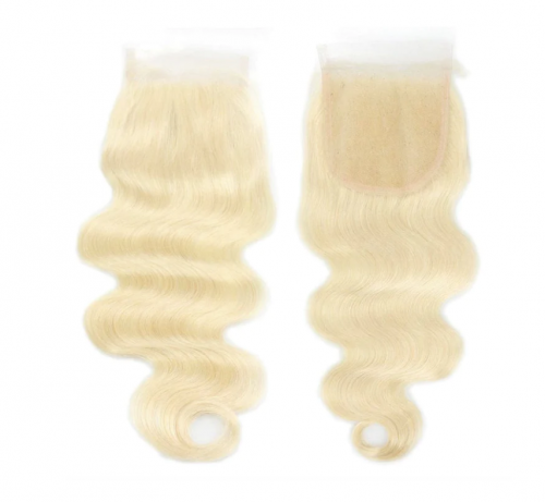 FH Brazilian Human Hair Transparent Lace Body Wave 4×4  Lace Closure 613