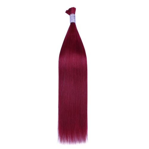 natural good quality Exquisite Colored Hair Bulk 100G/Bulk color #99J