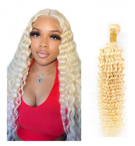 FH virgin Brazilian Hair 613 Blonde Deep Wave Human Hair Bundle