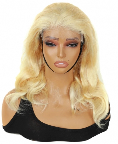 FH 5x5 HD Lace Closure blonde body wave human hair lace wig #613