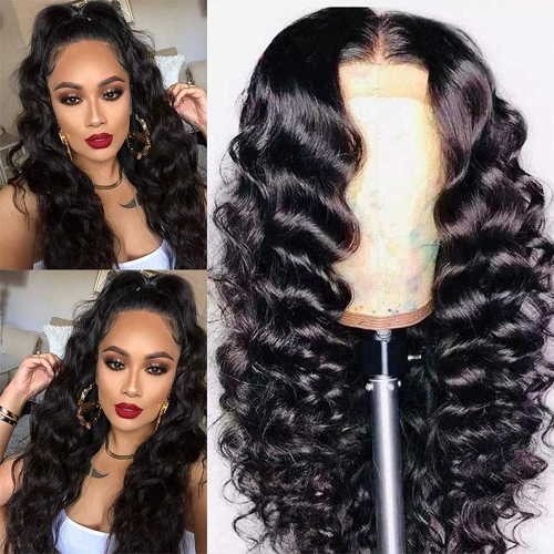 FH 13x6 HD Lace Front Wigs Loose Deep Wave Human Natural Hairs Pre Plucked With Baby Hair Natural Hairline