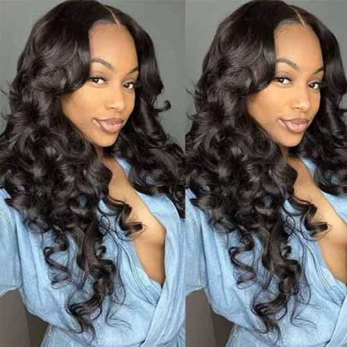 FH Transparent Lace Frontal Wig Brazilian Loose Wave Deep Part 13X6 Lace Frontal Wigs