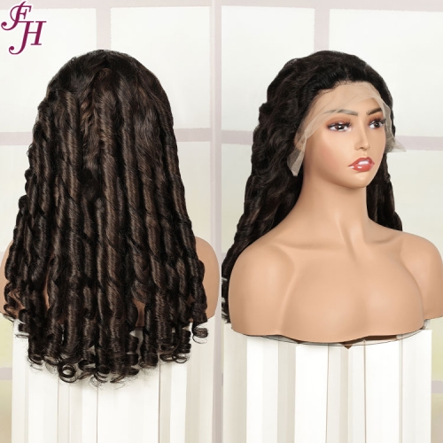 FH 13x4  frontal lace wig color #4 funmi curl human hair wigs 20"