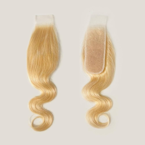 FH 613 Peruvian Hair Blonde 2x6 Body Wave Transparent Lace Closure