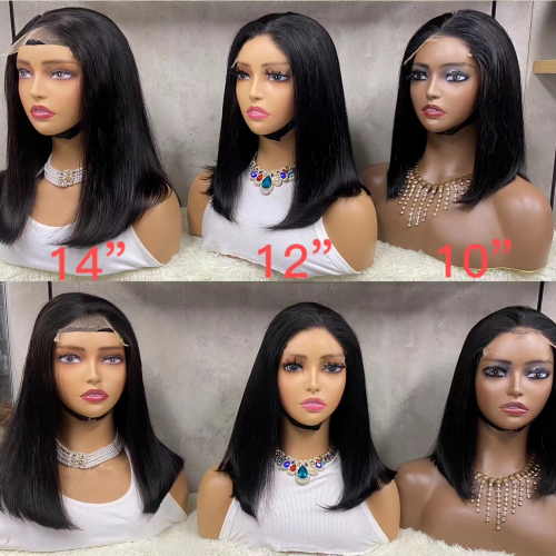 FH Quality HD Lace Frontal Straight Bob Wig Brazilian Hair 5X5 Lace Front Wigs