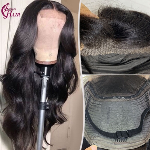 FH 5x5 transparent Lace Closure body wave glueless human hair wig