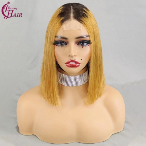 FH wear and go 2x6 glueless lace bob wigs 10inch human hair wigs