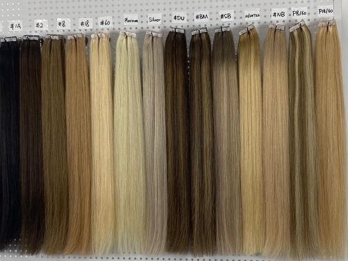 FH wholesale New type seamless tape hair extension 100grams/pack 22inch