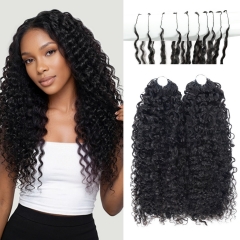 FH 18-24inch feather crochet braids human hair extensions no weft bundle 100g/pack