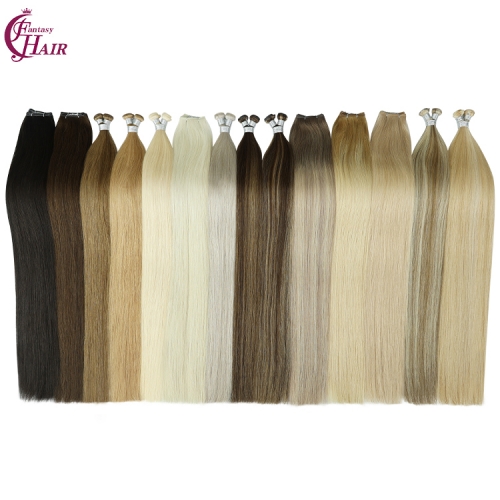 FH  double drawn genius weft human hair extensions 100grams/pack 22inch
