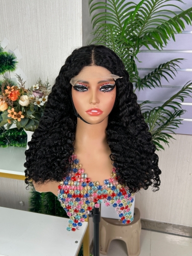 SDD glueless 5x5 closure wig Burmese curly