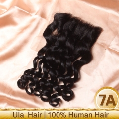 Ula Hair 13A Peruvian Lace Closure More Wave Virgin Hair Human Hair Extensions Peruvian More Wave Lace Closure 1pc