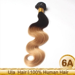 Ula hair 12-26 Inch #1b/27 Ombre Body Wave Remy Hair Weave 100g/bundle