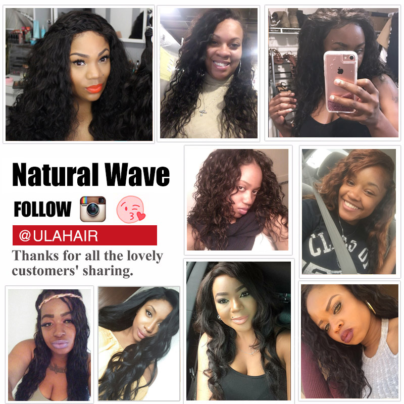 Ula Hair 13A 3Pcs/Lot Virgin Hair Brazilian Natural Wave Human Hair No