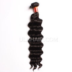 Ula Hair 1pc 13A Brazilian Wavy Virgin Hair Retail Hair High Quality Brazilian Human Hair More Wave No Tangle