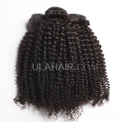 Ula Hair 13A Peruvian Virgin Hair Kinky Curly 3Bundles/lot Peruvian Human Hair Kinky Curly Virgin Hair Extensions