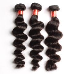 【12A 3PCS】Peruvian High Quality Loose Wave Virgin Human Hair 3 Bundles a lot