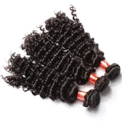 【12A 3PCS】Malaysian Deep Wave Hair 3 bundles Virgin Human Curly Hair 3 Bundles