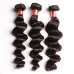 【12A 4PCS】Brazilian Loose Wave Virgin Human Hair Bundles No Shedding No Tangle