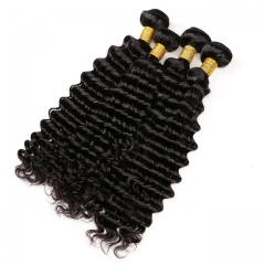 【13A 4PCS】 Deep Wave Virgin Hair Peruvian Human Peruvian Curly Hair Bundles mixed length Free Shipping