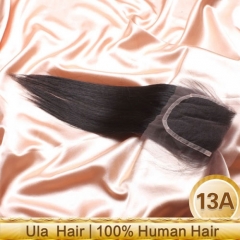 Ula Hair 13A High Quality Brazilian Lace Closure Virgin Hair Straight Brazilian Closure No shedding Human Hair Lace Closure