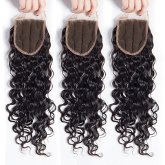 【13A】Italy Curl 4*4 Lace Closure Middle/Free/Three Part Natural Color