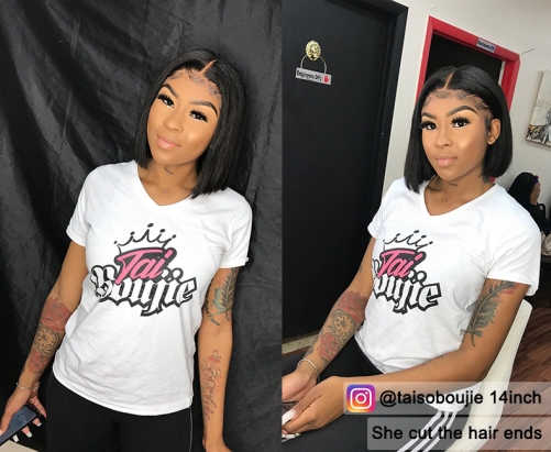 Ulahair 4*4/13*4 lace front bob wigs| short straight hair