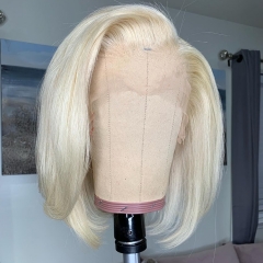 【New Arrival】13A 613# Bob 4*4/13*4 Closure Wig 250% density Blonde Color Straight/Body Wave Virgin Human Hair Customize 3 days ULW31