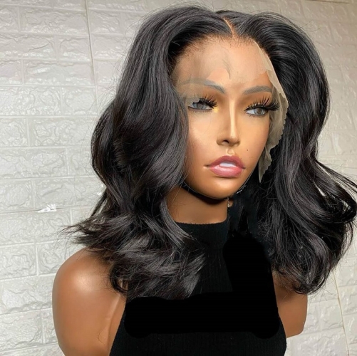 deep wave bob closure wig