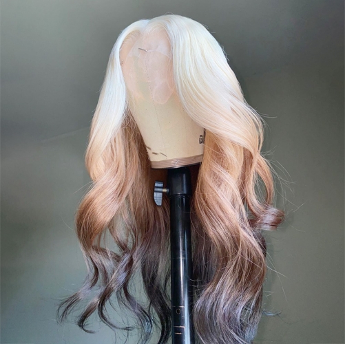 New Stock】T Part Lace Wig, 13A Coffee Color Straight/body