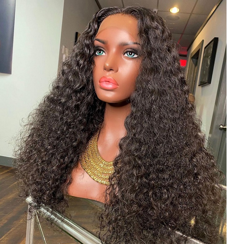 UNice Transparent Lace 4x0.75 / 13x4 Curly Black Natural Wig