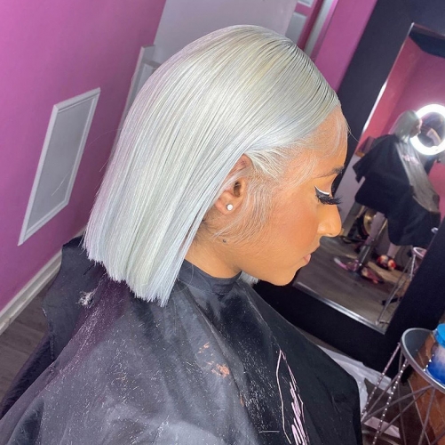 In stock】13A 13x6 Straight Lace Front BOB Wig 150% Density Short
